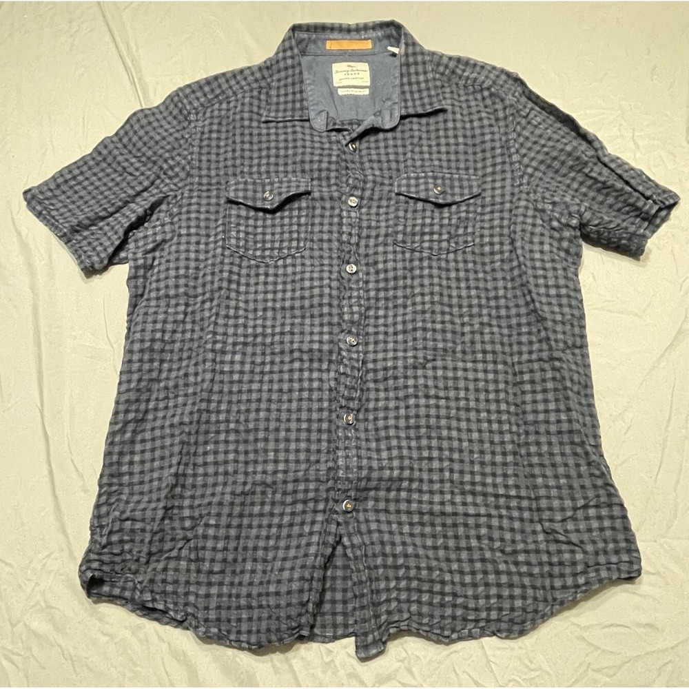 Tommy Bahama Button Up Shirt Men's Size M Island Modern Fit Linen Blend